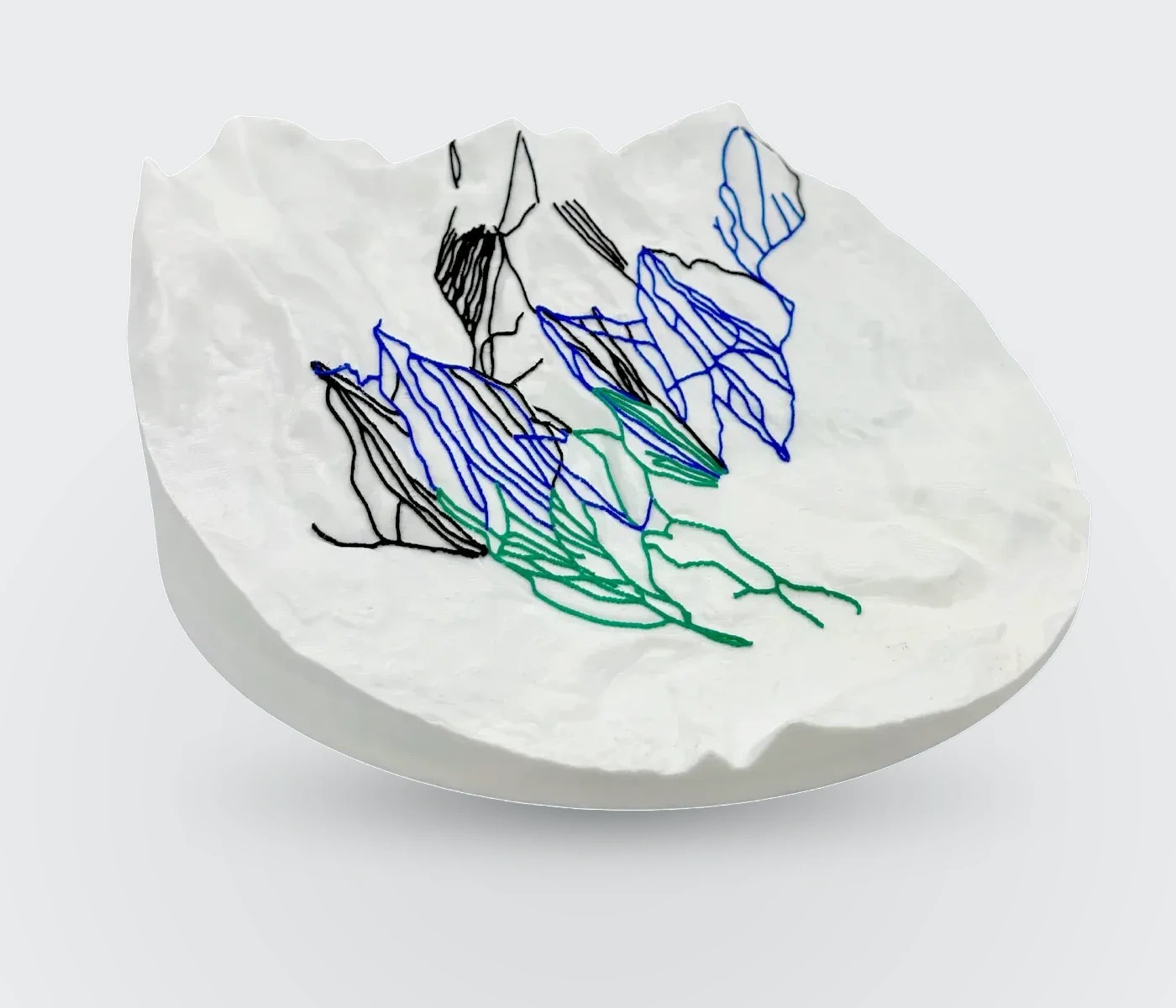 Monte 3D-printed topographic trail map of a mountain